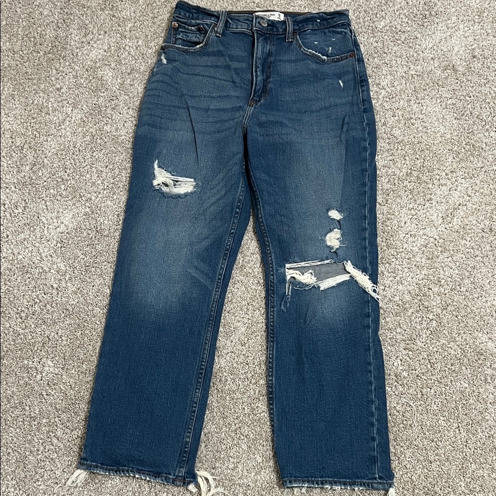 Abercrombie & Fitch Distressed Blue Jeans